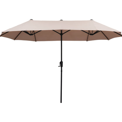 Ainfox 13ft Large Patio Umbrella, Outdoor Double-Sided Rectangle Market Heavy Duty Umbrellas without Base