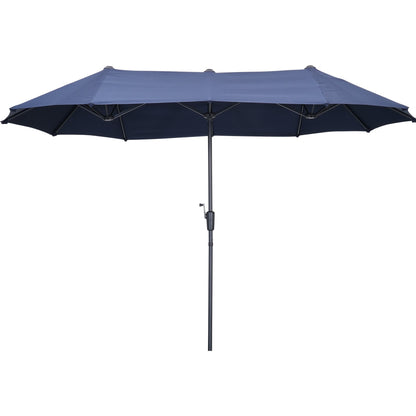 Ainfox 13ft Large Patio Umbrella, Outdoor Double-Sided Rectangle Market Heavy Duty Umbrellas without Base