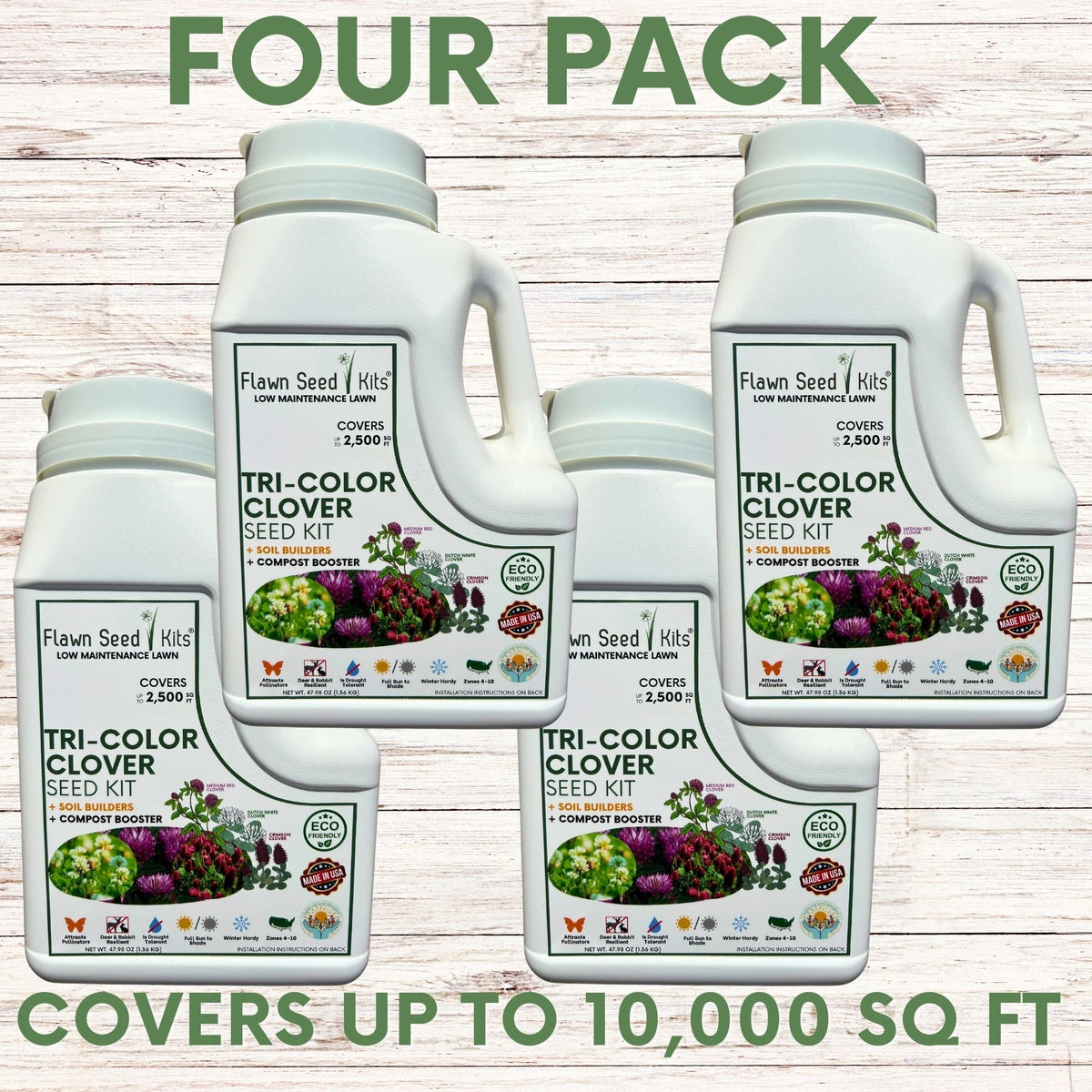 Tri-Color Clover Seed Easy Spread Shaker