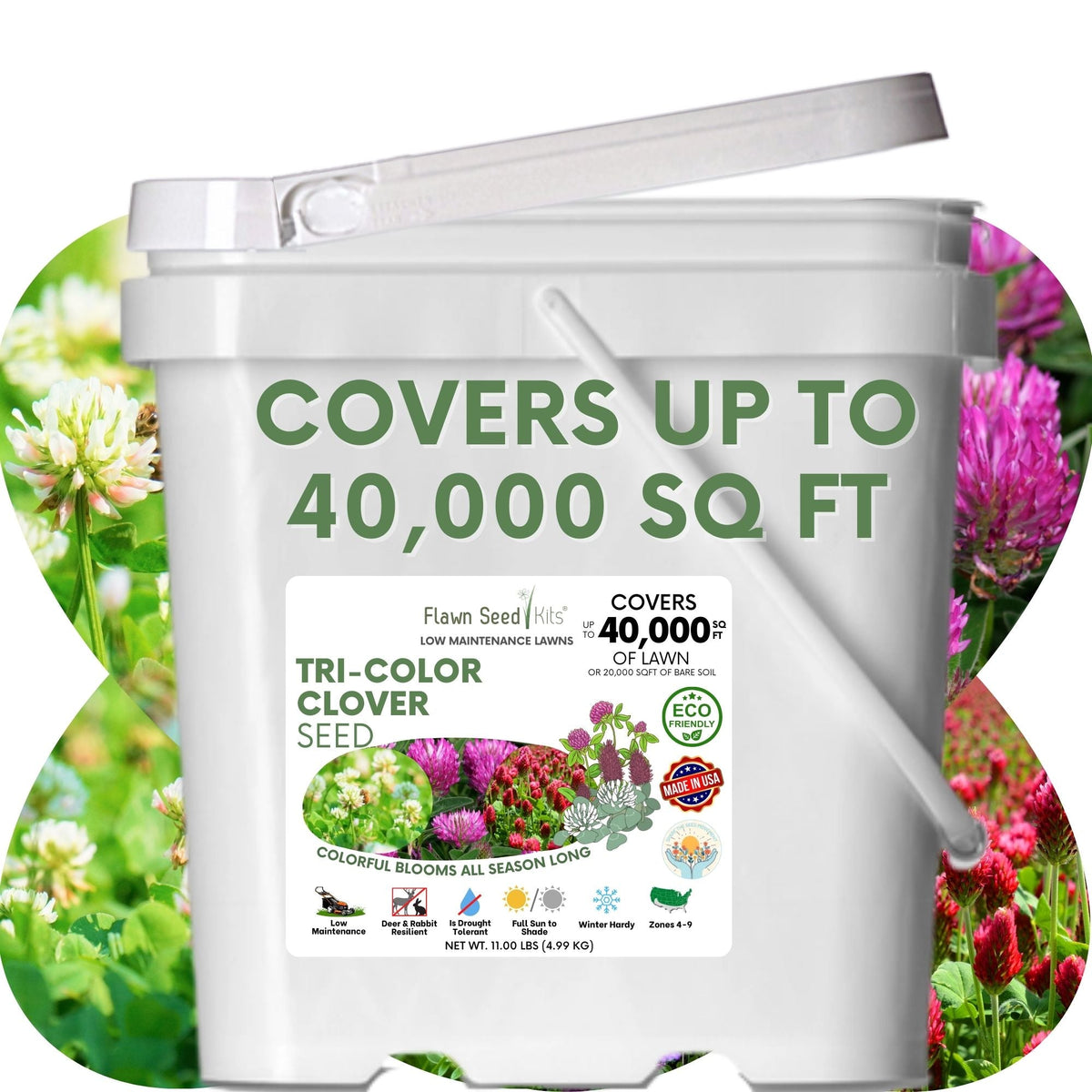 Tri-Color Clover Seed Blend