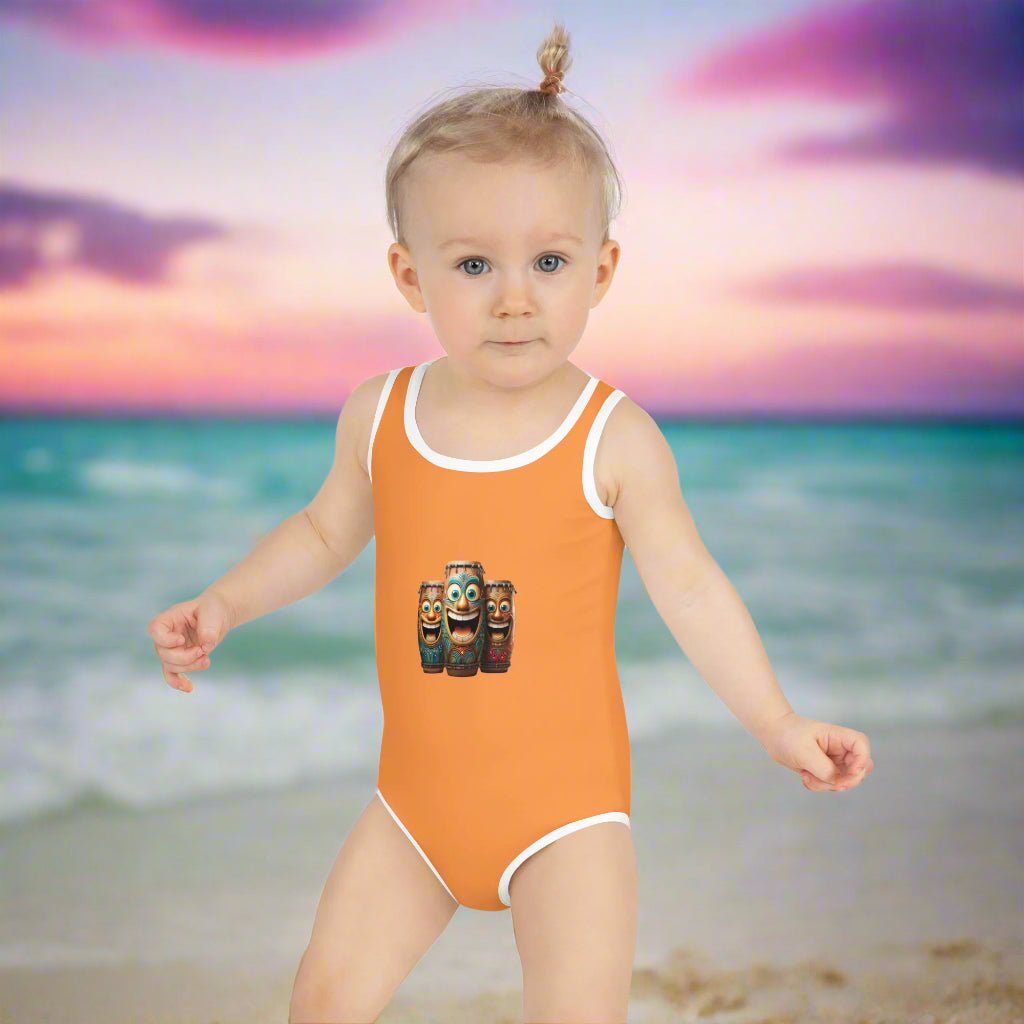 Girl's One Piece Suimsuit | Laughing Tiki Bongos