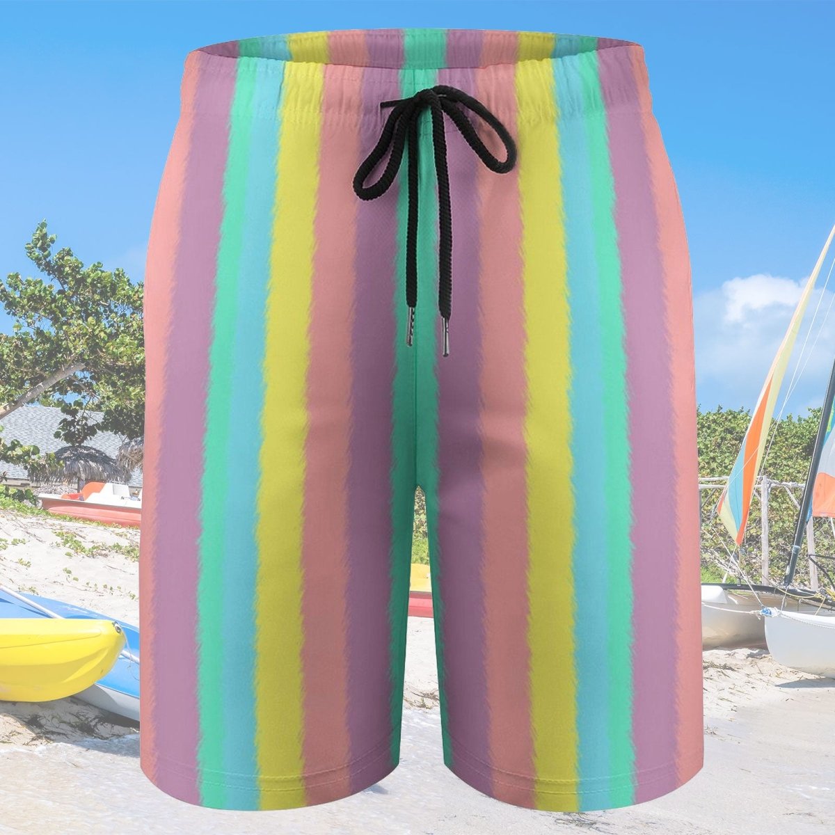 Kids Tropical Stripes Board Shorts