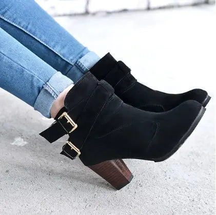 Martin Boots for Women - Mid Chunky Heel & Ankle Heels