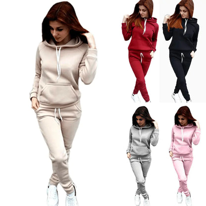 Hooded Sweatshirt Set with Matching Pants