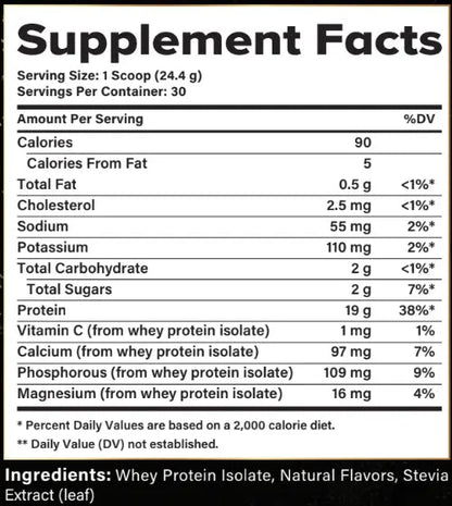 Vanilla Whey Protein Isolate Powder | Lean Muscle & Recovery | SZN Supps