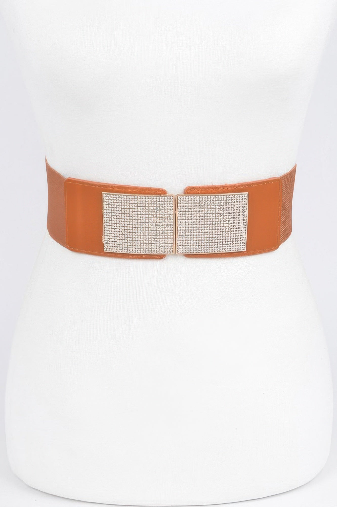 Rhinestone Plus Size Metal Chain Buckle Belt