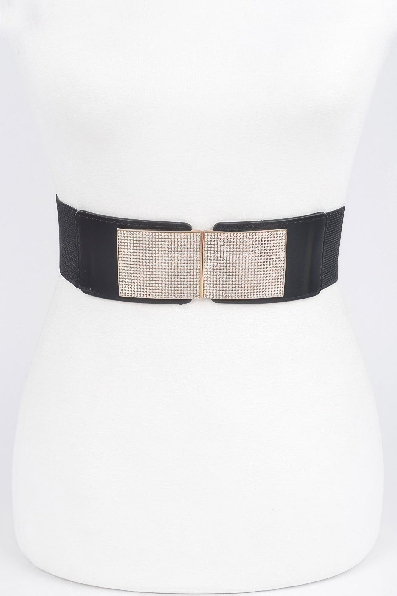 Rhinestone Plus Size Metal Chain Buckle Belt