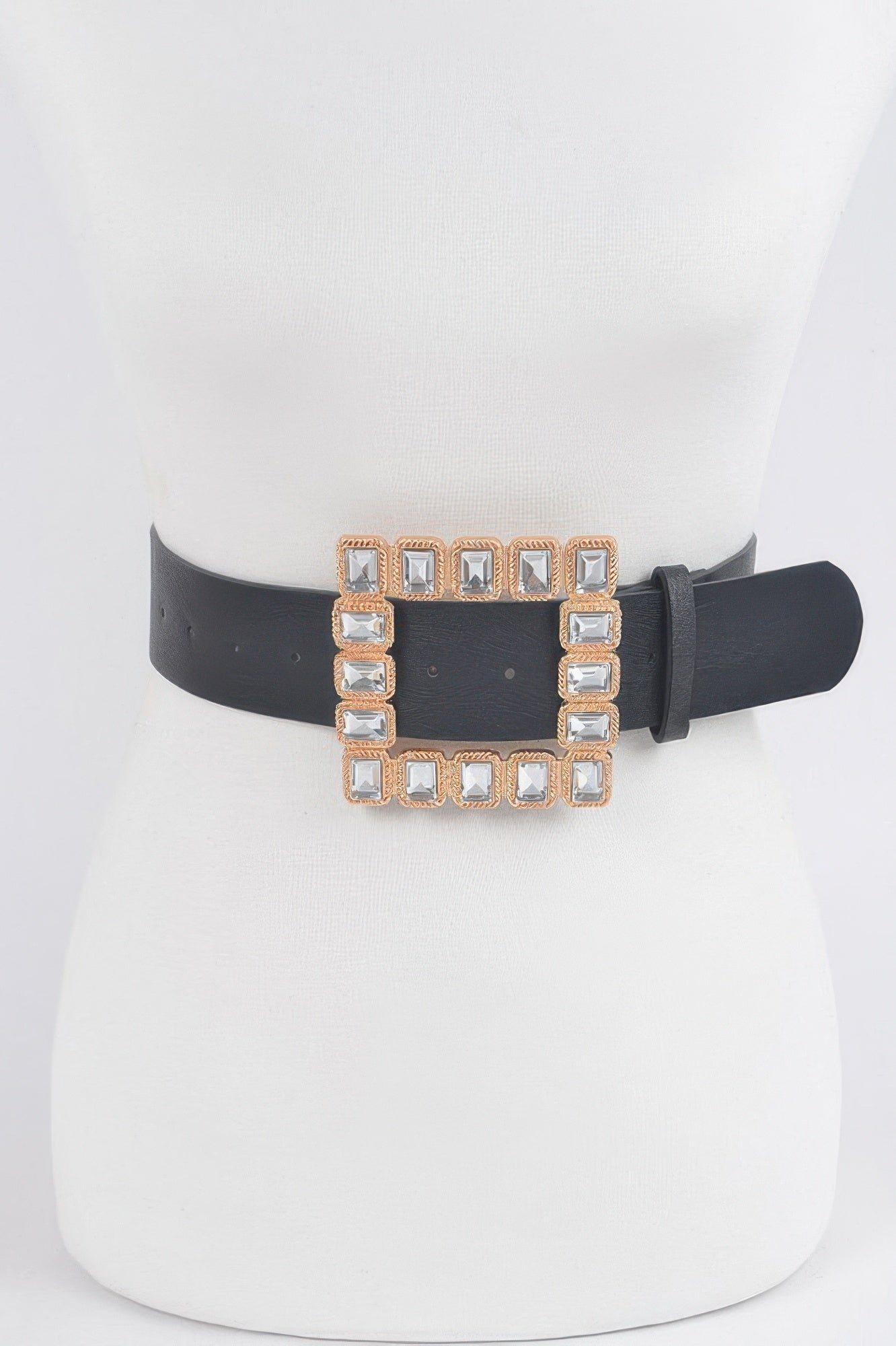 Rhinestone Gemstone Square Belt