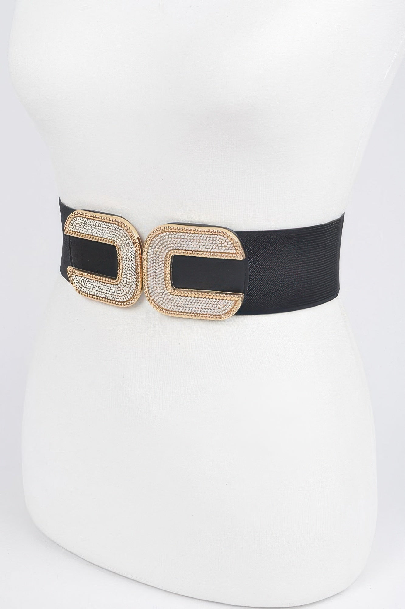 Rhinestone Buckle Stretch Belt