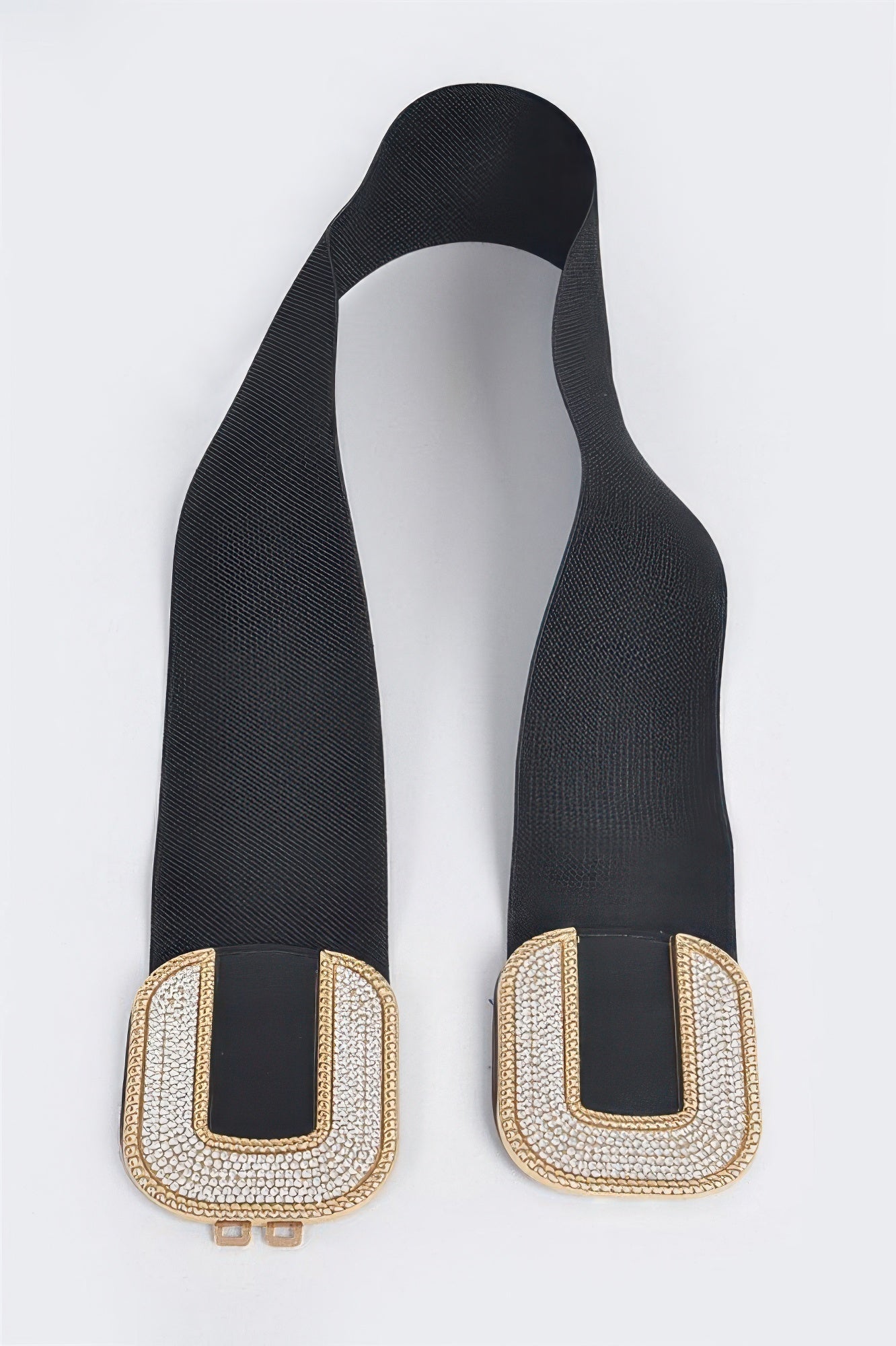 Rhinestone Buckle Stretch Belt