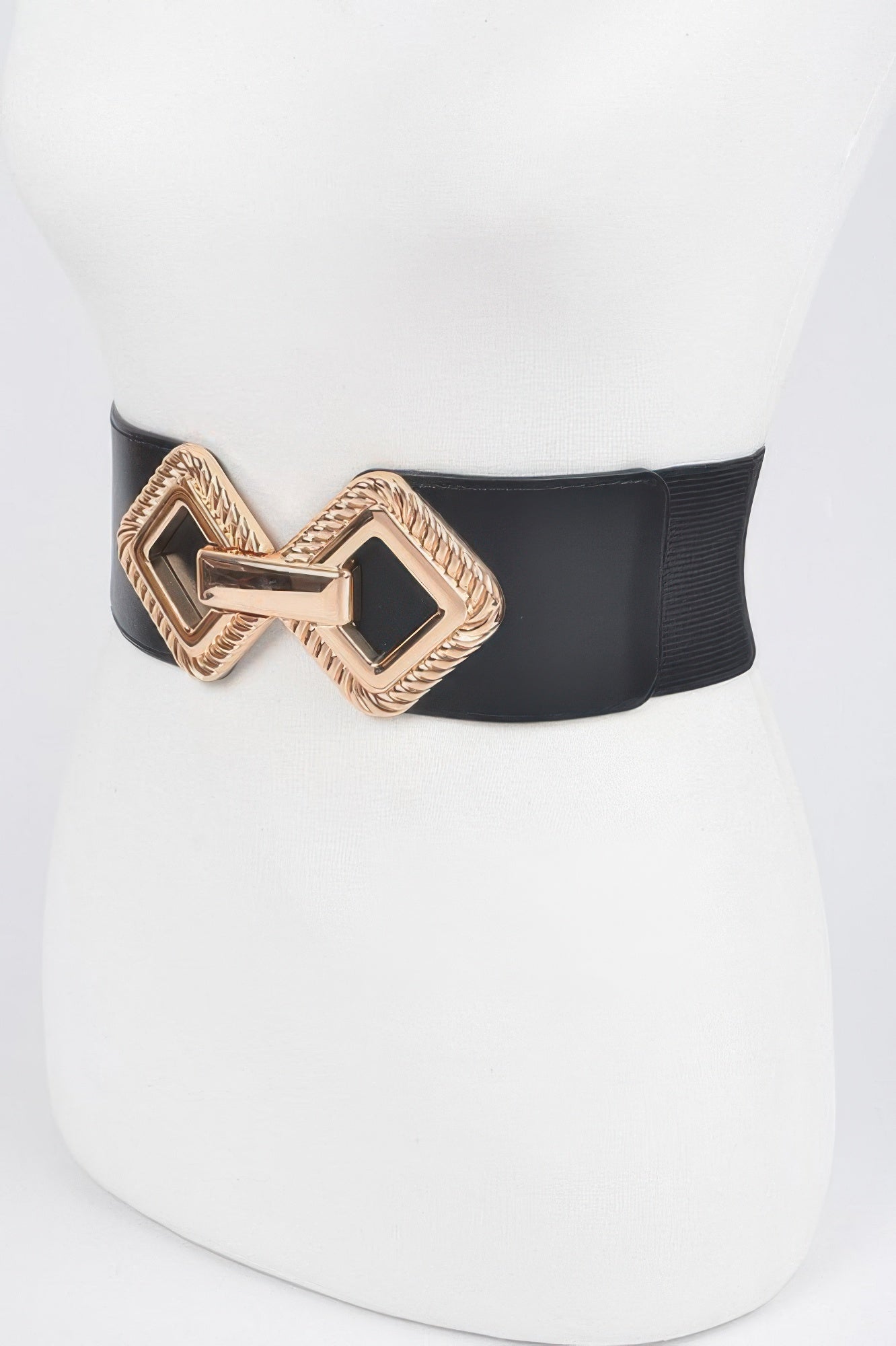 Big Metal Buckle Stretch Belt