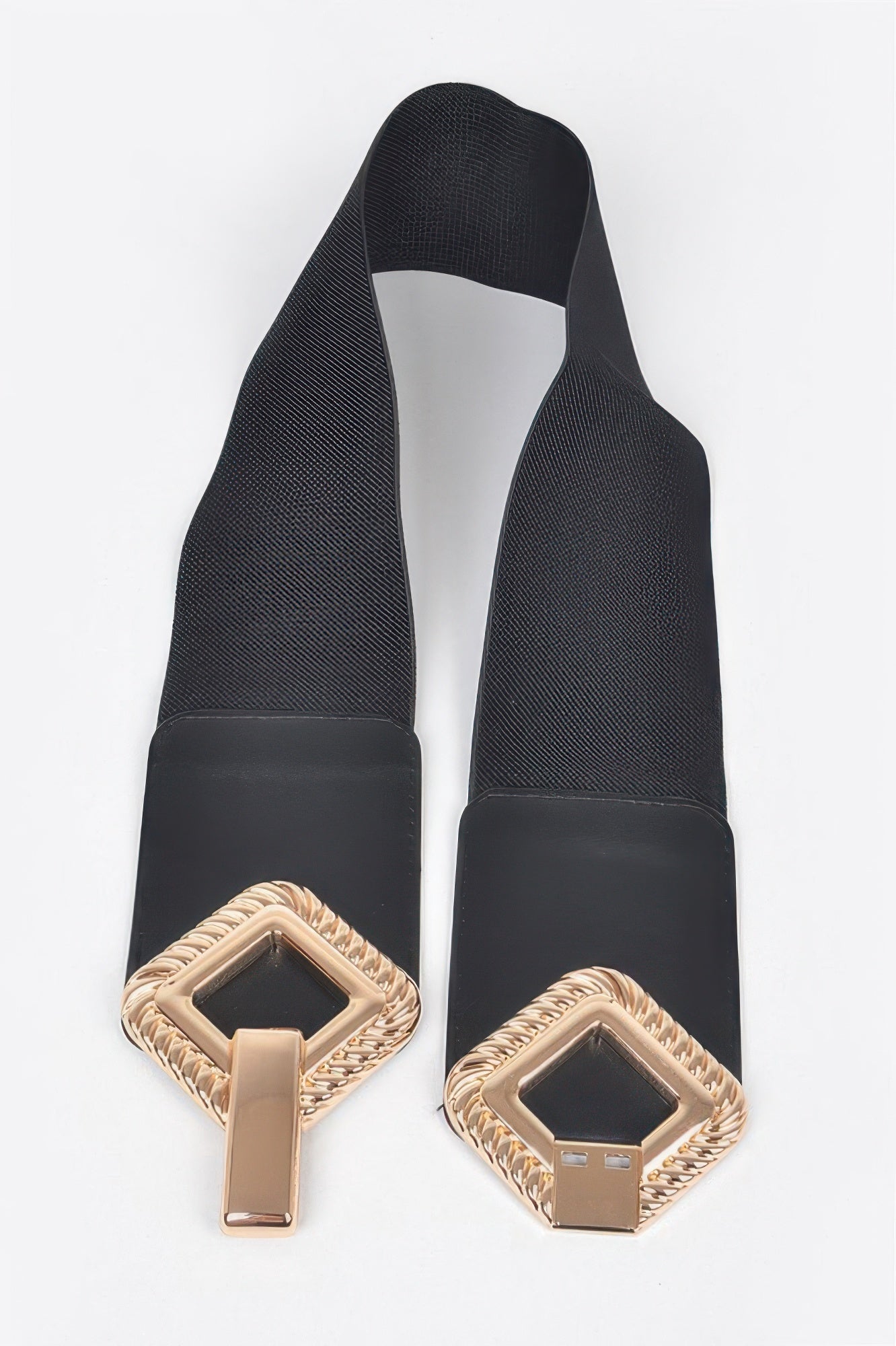 Big Metal Buckle Stretch Belt