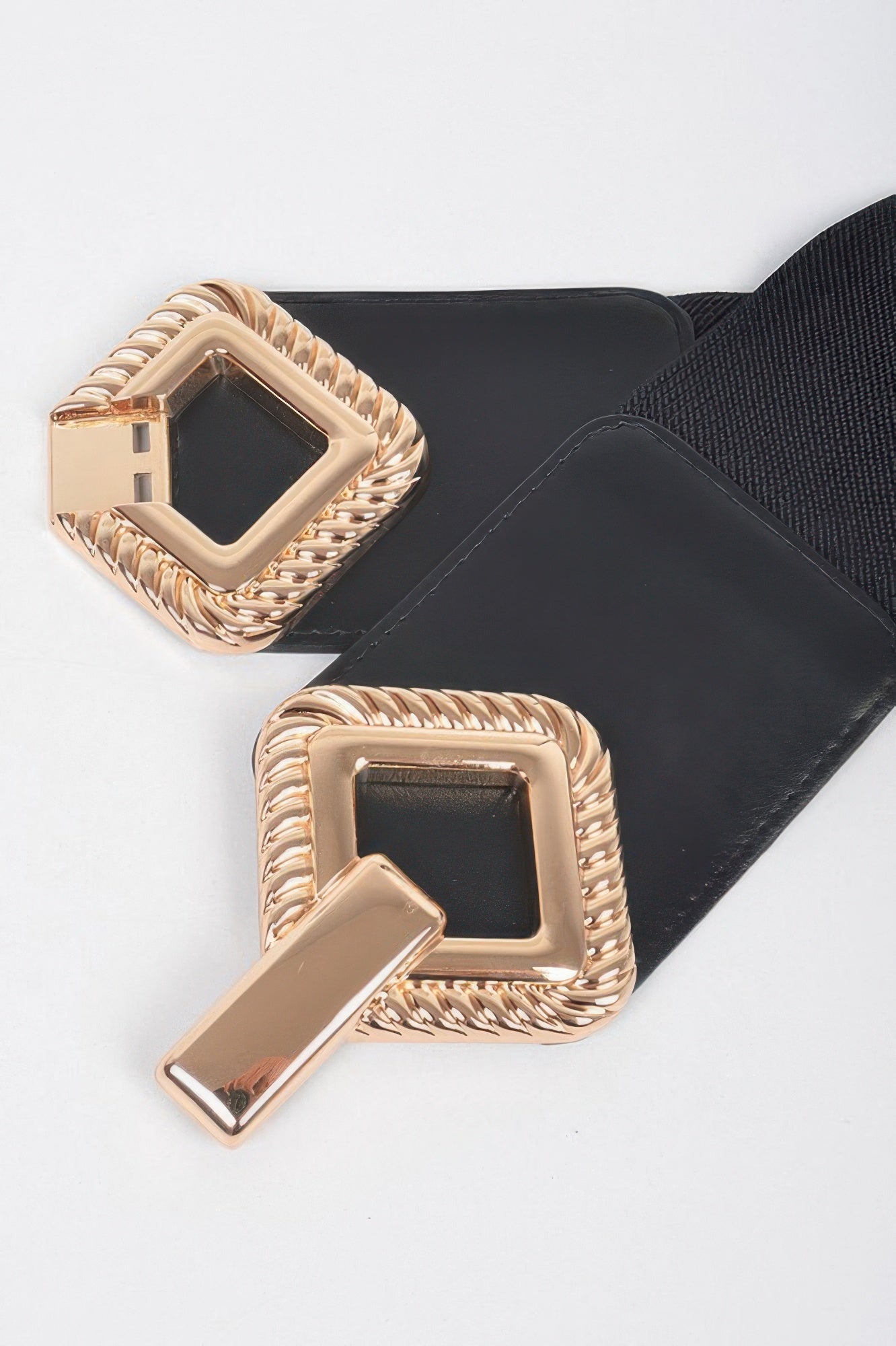 Big Metal Buckle Stretch Belt