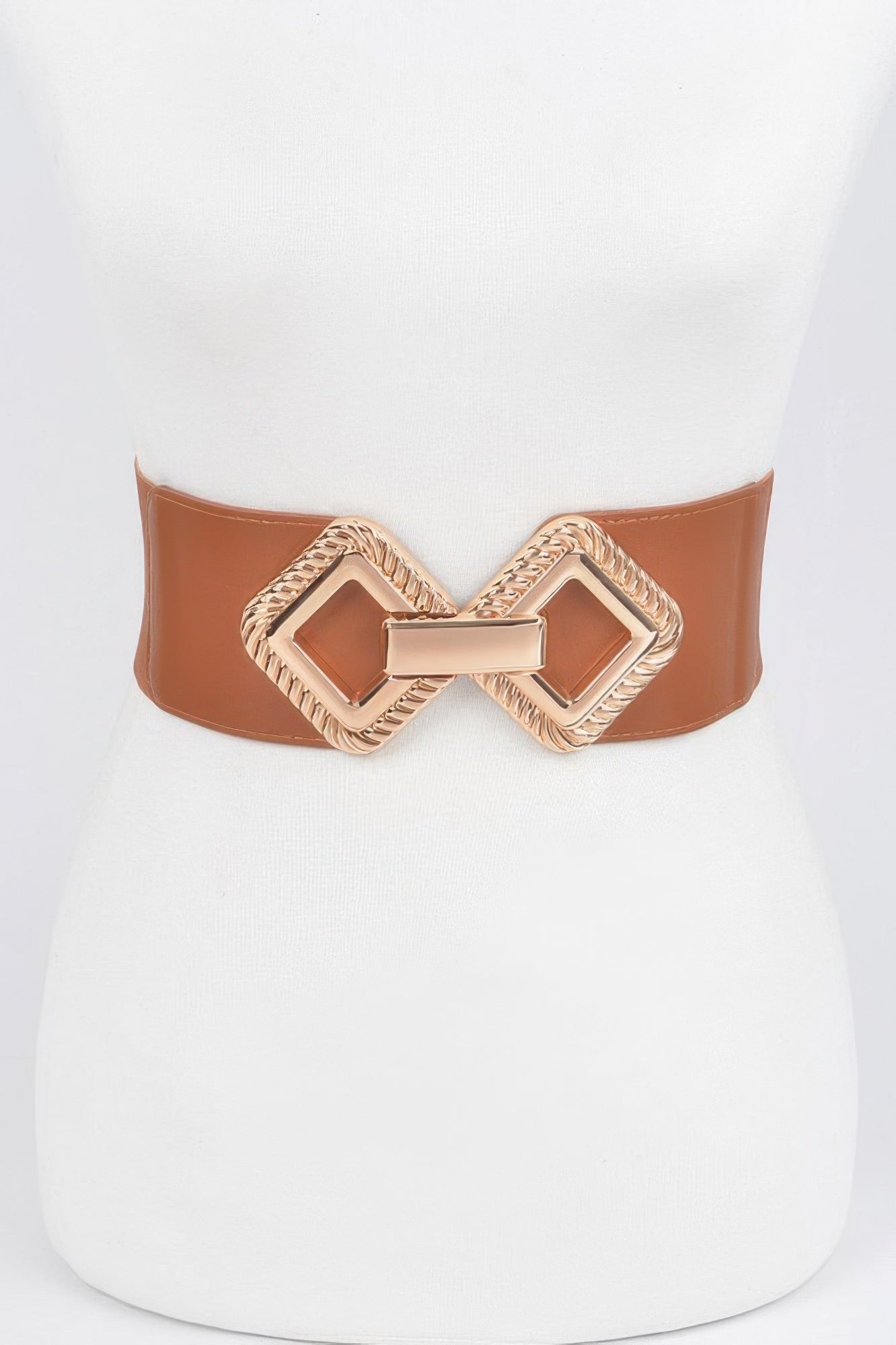 Big Metal Buckle Stretch Belt