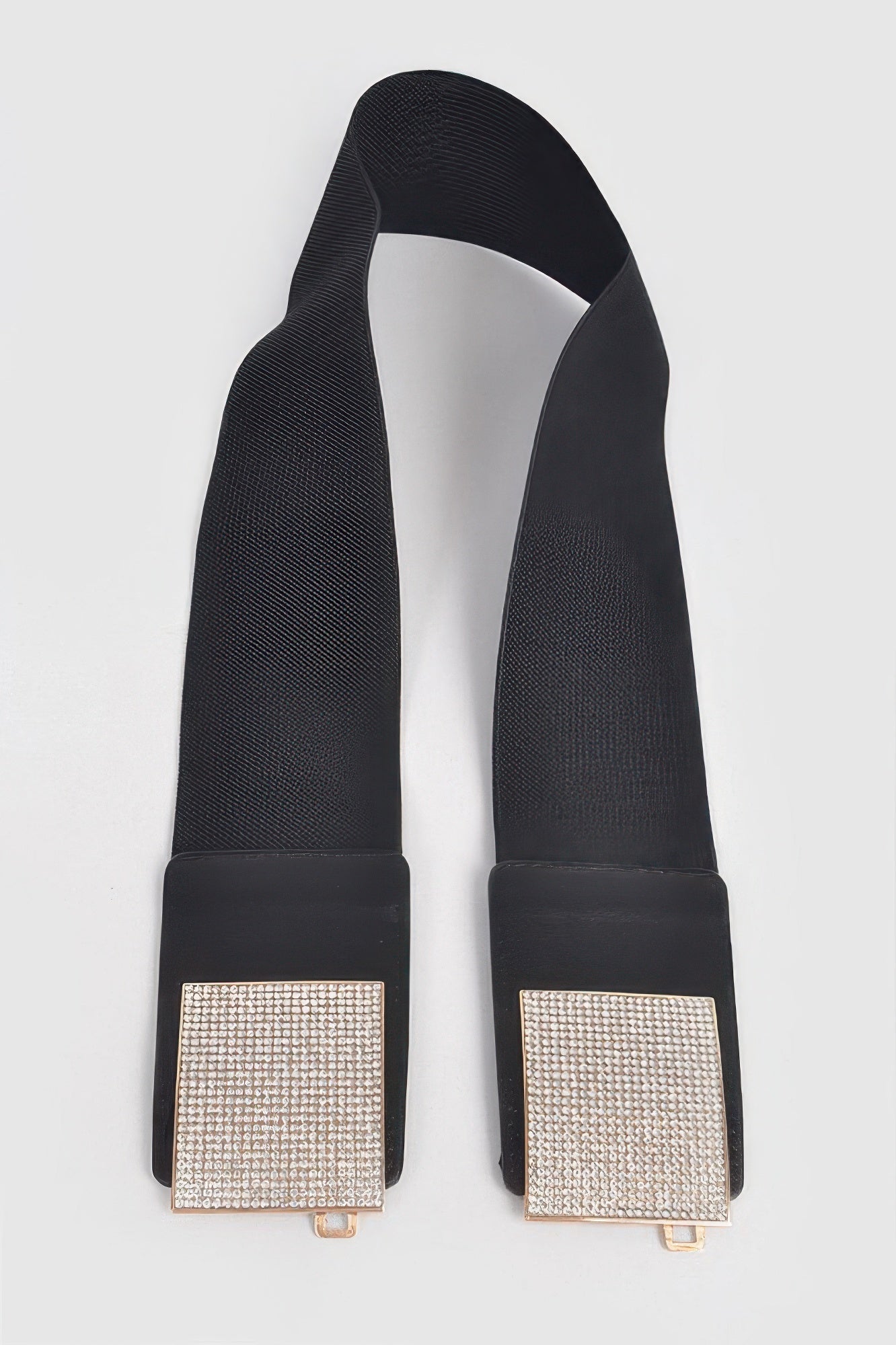 Rhinestone Metal Buckle Stretch Belt