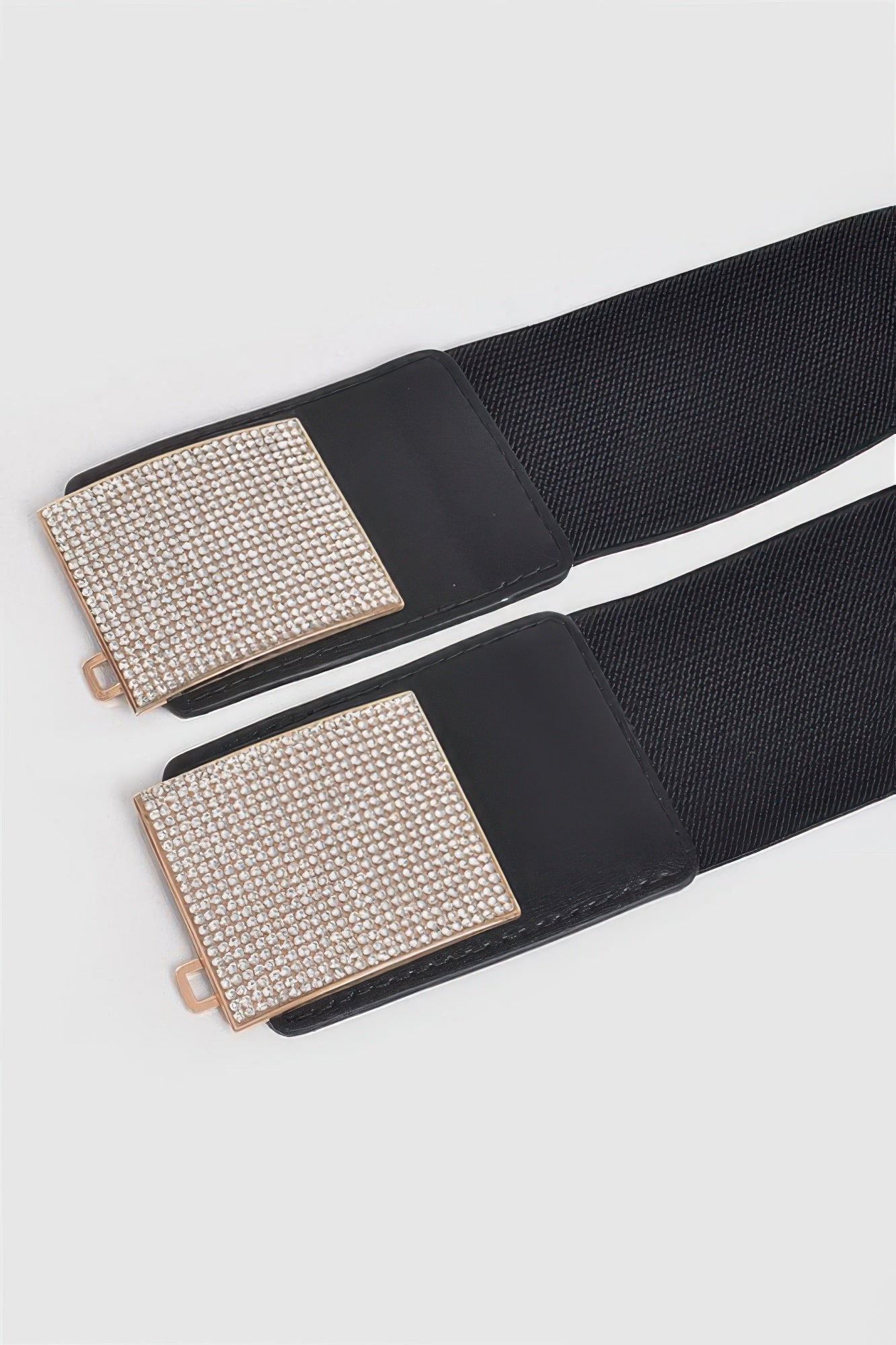 Rhinestone Metal Buckle Stretch Belt