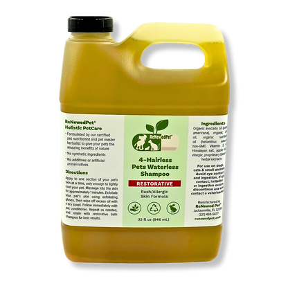 4-HAIRLESS PETS RESTORATIVE WATERLESS SHAMPOO