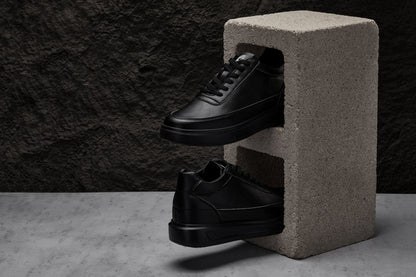 CALTO - X1646 - 2.8 Inches Taller (Pitch Black) - Lightweight Sneakers