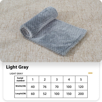Summer Coral Fleece Blanket For Dogs Sleeping Pets