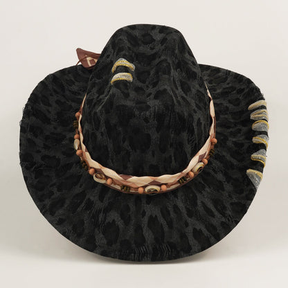 Leopard-print Hat Western Cowboy Hat, Sun Hat, Top Hat