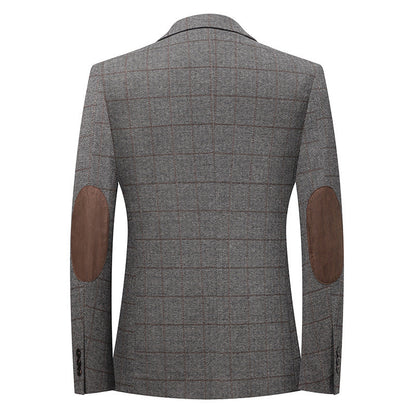 Mens Casual Suit Stretchy Wrinkle-free Trendy Suit