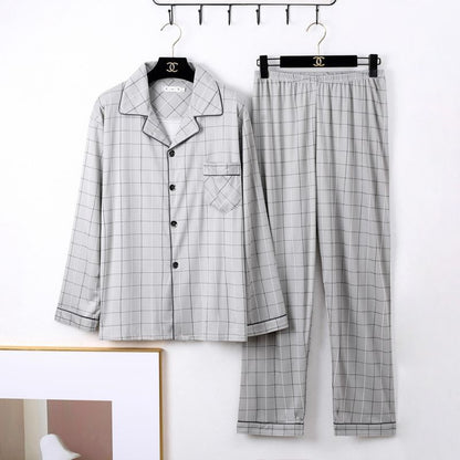 Mens Minimalist Long Sleeve Loungewear Pajamas