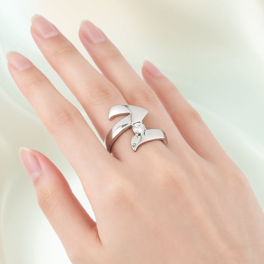 Artisan Asymmetric Diamond Ring Edgy Glamour for Standout Moments (MAC282)