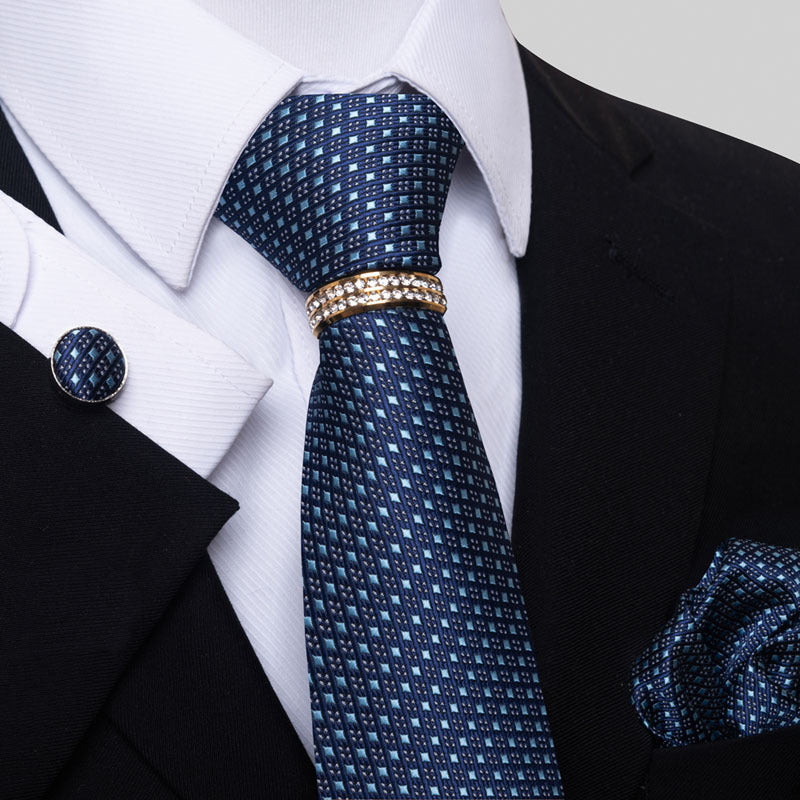 Multi Colored Striped Floral Mens Tie