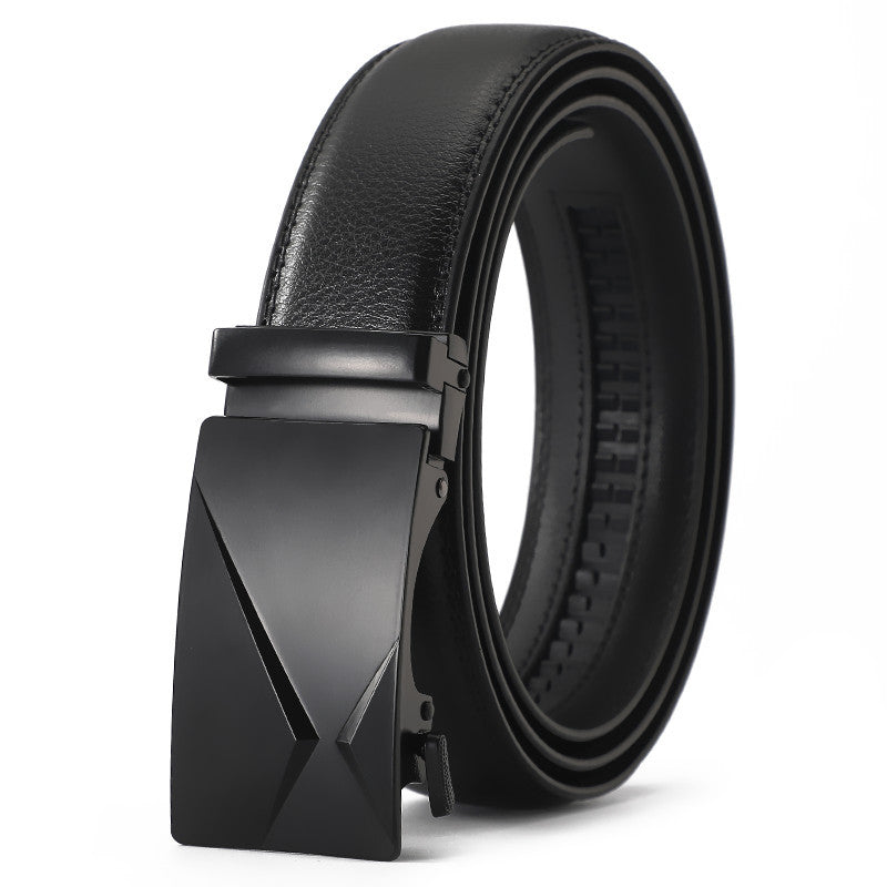 Mens Genuine Leather Belt With Automatic Buckle