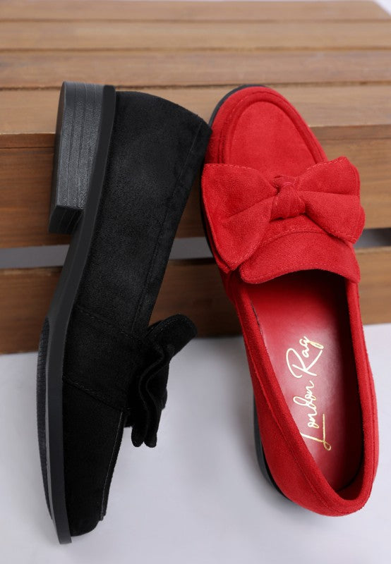Havisham Bow Accent Heeled Loafers