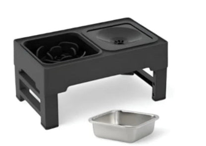 Dog Double Bowls Stainless Stand Adjustable Height Pets Feeding Dish Bowl Big Dog Elevated Food Water Feeders For Dogs  Pet Products