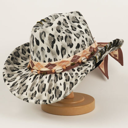 Leopard-print Hat Western Cowboy Hat, Sun Hat, Top Hat