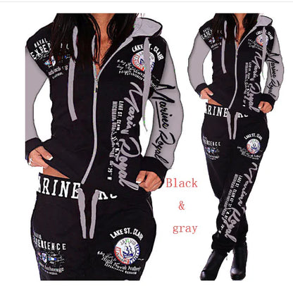 Men's Casual Drawstring Waist Letter Print Sports Set