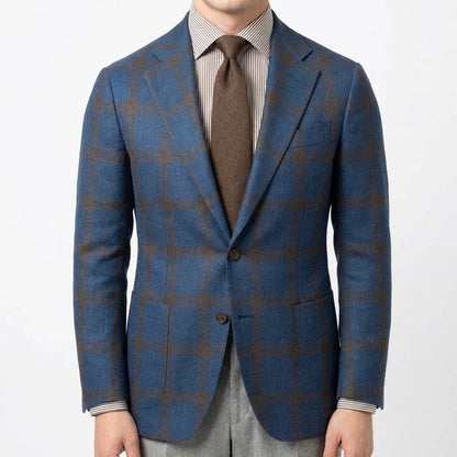 Mens Casual Plaid Jacket With Digital Print
