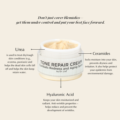 Brightening Tone Repair Cream for Dark Spots & Uneven Skin – Vegan & Gluten-Free