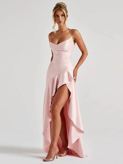 Bethany Backless Ruffles Irregular Dress Summer