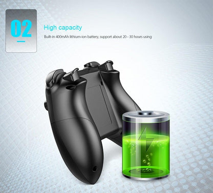 Black Solid Bluetooth Joystick Smartphone Trigger Gamepad Controller Compatible With TV PC Laptop