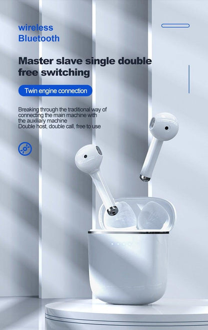 Bluetooth 5.0 Earphones LED Charging Box Wireless Headphone 9D Stereo Sound Sports Waterproof Earbuds Headsets With Microphone Wearable Wireless Clear Calls Music Headphones Immersive Sound 12 Hours Single Playtime HiFi Quality Stereo Sound