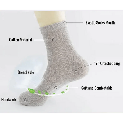 Business Simple White Cotton Socks 10 Pairs Men Breathable Socks Spring Summer Socks for Men Heavy Duty Reinforced Cotton Socks For Men