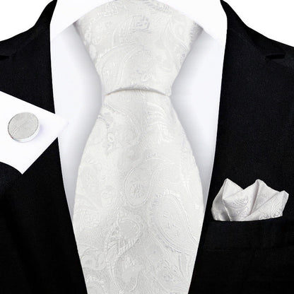 Jacquard-embroidered Cashew Flower Tie