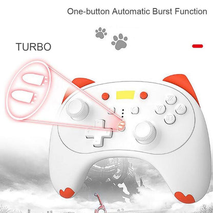Cute Mini Cat Type Bluetooth Wireless Joystick Gamepad Controller Compatible With PC Laptop