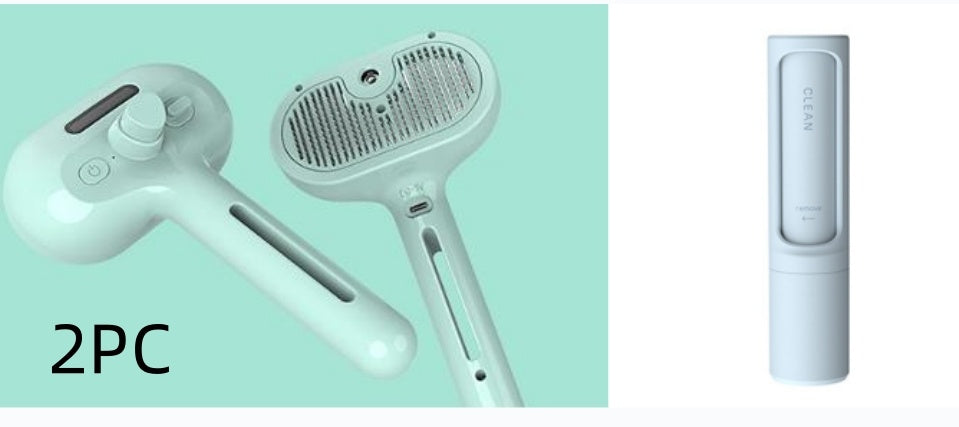 Pet Comb Self Cleaning Pets Hair Remover Brush For Dogs Grooming Tools Dematting Comb Built-in Mist Humidifier Pet Products