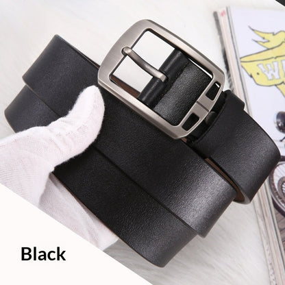 Men's Casual Extended Leather Belt With Pin Buckle