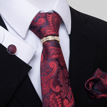 Multi Colored Striped Floral Mens Tie