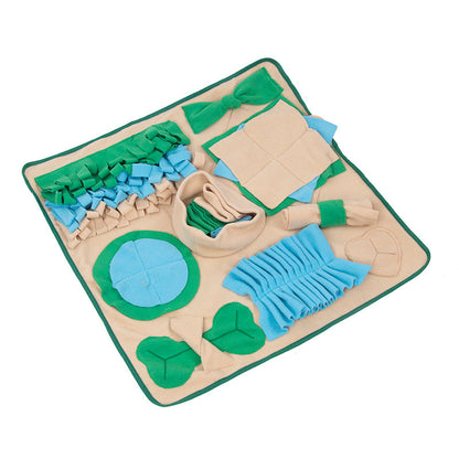 Snuffle Mat for Dogs, Nosework Feeding Blanket Sniffing Pad for Interactive Games, Foraging Puzzle Enrichment Toys for Large Small Medium Pets