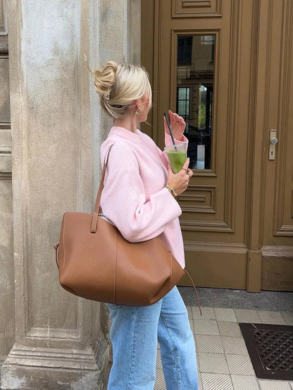 Deidra Crew Neck Pullover Sweater
