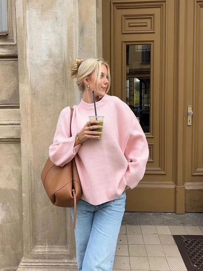 Deidra Crew Neck Pullover Sweater