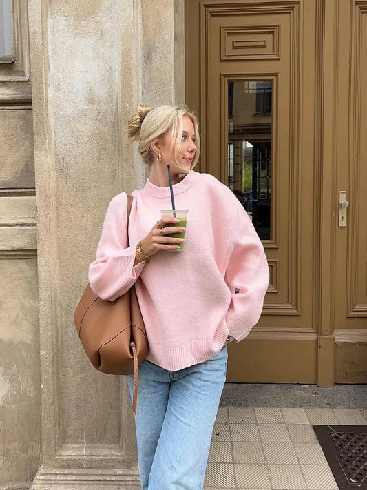 Deidra Crew Neck Pullover Sweater