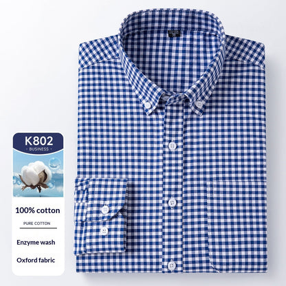Men's Cotton Long Sleeve Oxford Woven Shirts
