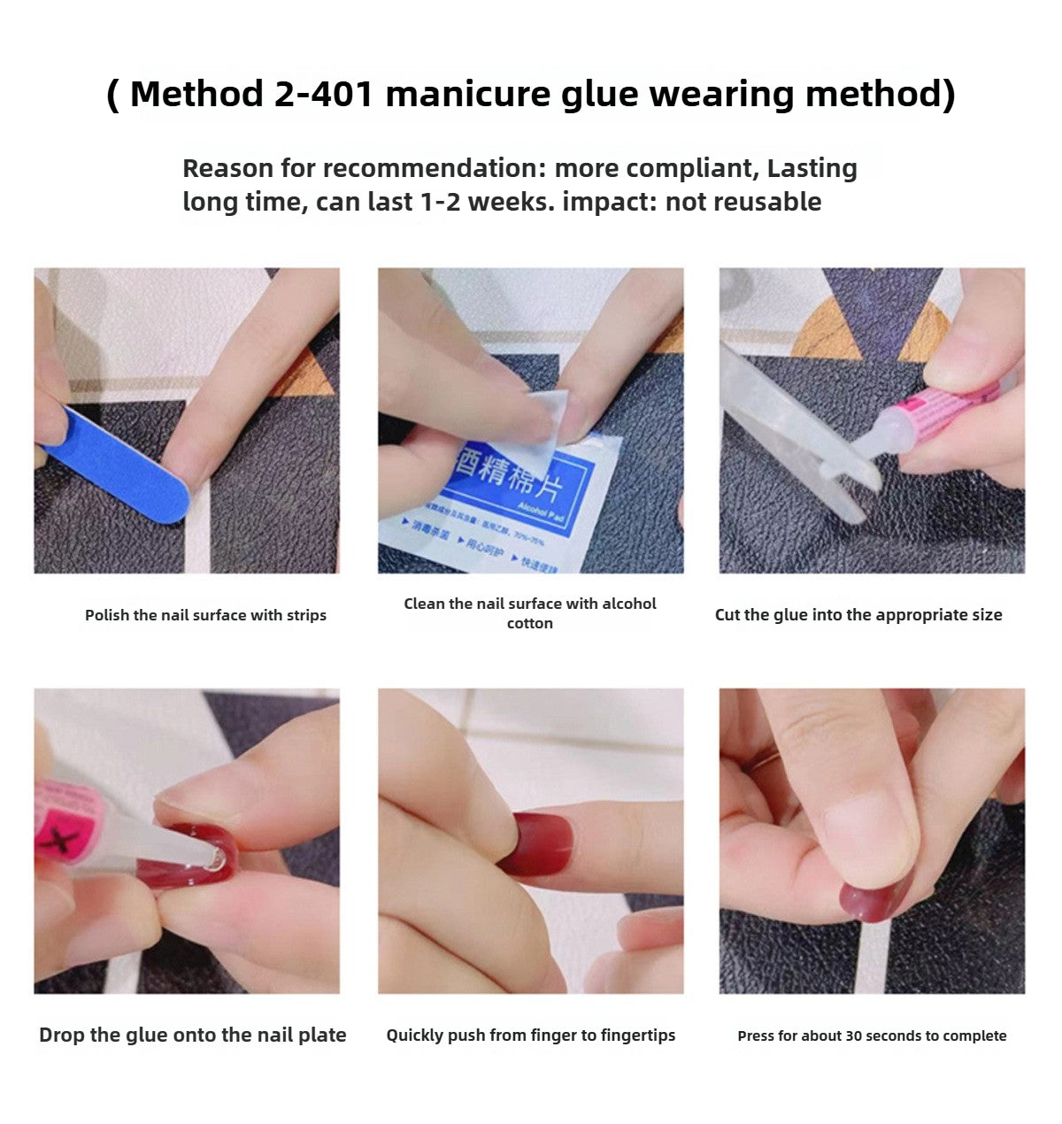 1018-Handmade press on nails fake nails removable
